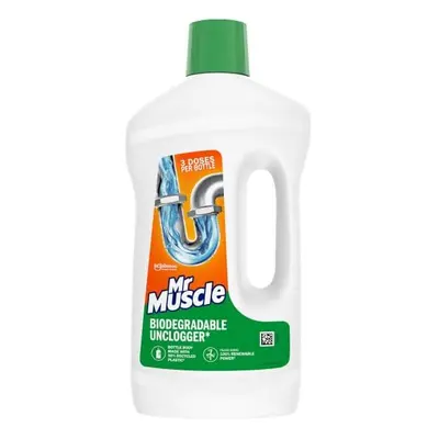 (Mr Muscle Biodegradable Drain Unclogger & Cleaner, Biodegradable Formula to Clear Slow Drains, 