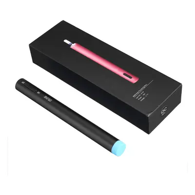 (Black) Nail Polish Pen Mini Portable USB Rechargeable Nail Grinder LED Lights Nail Gel Gel Mani