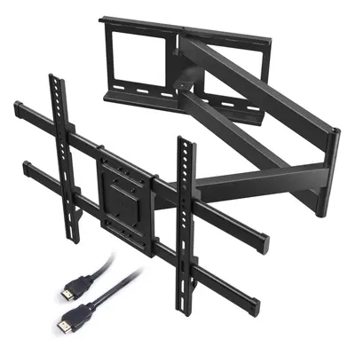 (Black) TV Wall Mount with Extra Long Articulating Arm, Inch to 60kg, Universal Long Reach Arm T