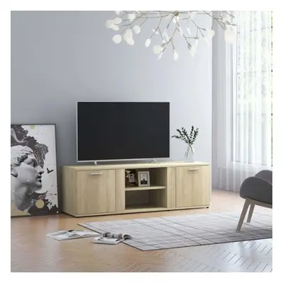 vidaXL TV Cabinet Sonoma Oak Engineered Wood Media TV Stand Unit Sideboard