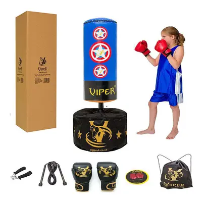 Children Free Standing Boxing Punch Bag Set Kids Junior Gloves