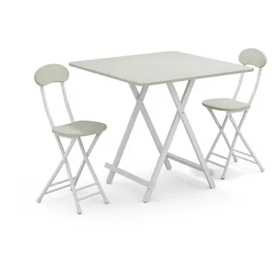 80cm Folding Dining Table and Chairs Space Saving Kitchen Table Chairs Set