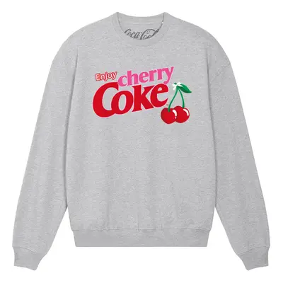 (S, Heather Grey) Coca-Cola Unisex Adult Cherry Coke Sweatshirt