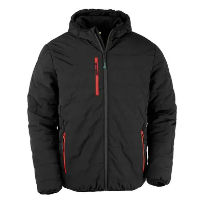 (L, Black/Red) Result Genuine Recycled Mens Compass Padded Jacket