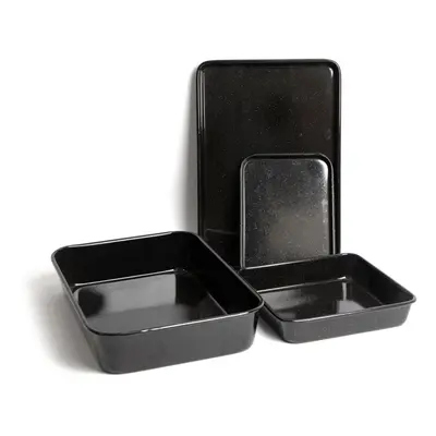 MasterClass Piece Vitreous Enamel Bundle of Baking Trays and one Roasting Pan