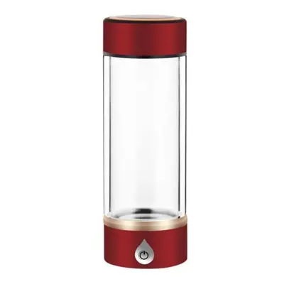 (red) Portable Hydrogen Water Bottle Rapid 3-minute Electrolysis Safer Healthier Drinking Water 