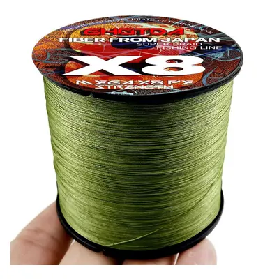 (army green, 43lb) Carp Fishing Line 1000m Strands Braided 8x Multifilament Pe Saltwater Fishing