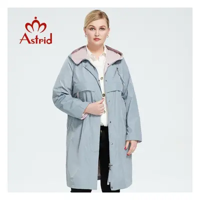 (blue, XXXL) Astrid Autumn Long Women&apos;s Trench Coat Women Windbreaker Zipper Outerwear Over