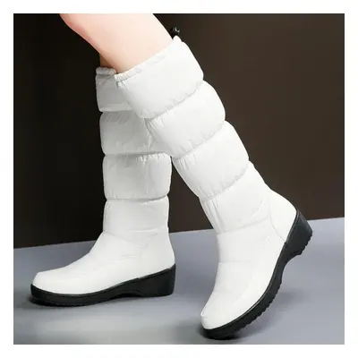 (white, 40) Snow Boots Womens Winter Ankle Boots Ladies Warm Fur Lined Booties Thickening Shoes 