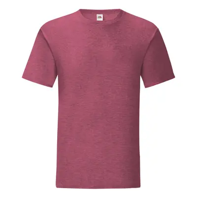 (3XL, Heather Burgundy) Fruit Of The Loom Mens Iconic T-Shirt (Pack Of 5)