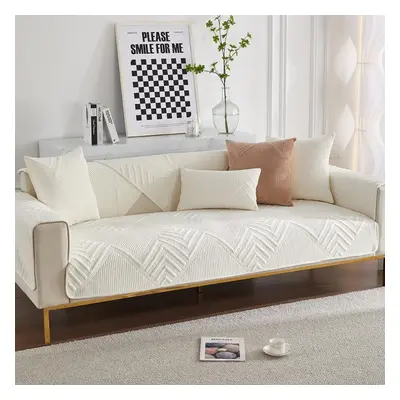 (white, 110x210cm 1pcs) Thicken Plush Sofa Cover Universal Sofas Towel Anti-slip Combination Cou