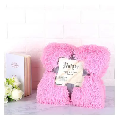 (pink, L) Super Soft Blankets For Beds Shaggy Faux Fur Blanket Ultra Plush Decorative Blanket