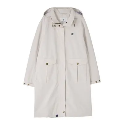 (14, Cream) LightHouse Women's Annika Waterproof Coat- Ladies 3/4 Windproof Spring Summer Outdoo