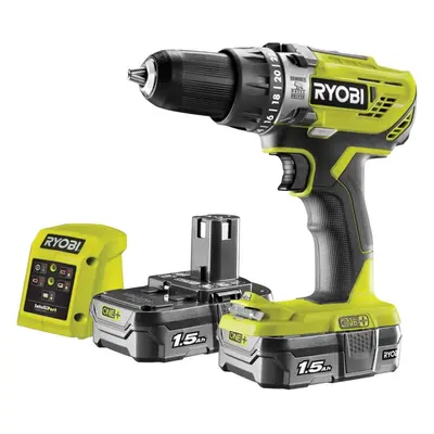 Ryobi R18PD3-215GZ V ONE+ Cordless Combi Drill Starter Kit (2 x 1.5 Ah)