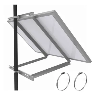 (Large or twin panel mount for 300mm pole) Solar PV Panel Pole mounting adjustable size lamp pos