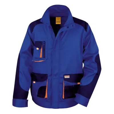 (3XL, Royal / Navy / Orange) Result Mens Work-Guard Lite Workwear Jacket (Breathable And Windpro