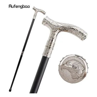 (multicolor) White Eagle Head Flower Totem Relief Walking Cane Fashion Walking Stick Gentleman C