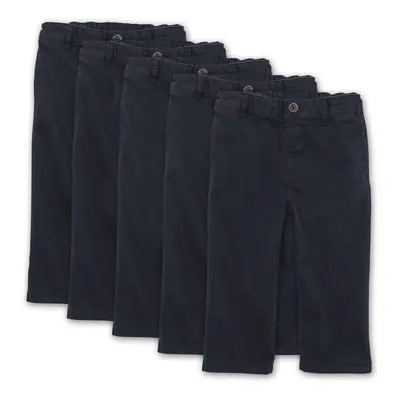 The Children's Place Baby Boys' and Toddler Stretch Chino Pants New Navy 5-Pack 3T