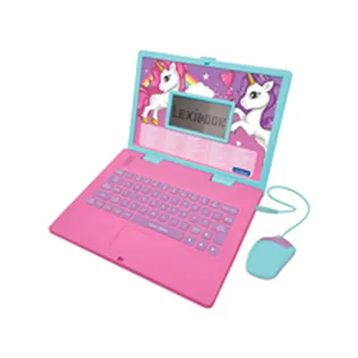 Lexibook Unicorn Bilingual Educational Laptop With Activites -Pink