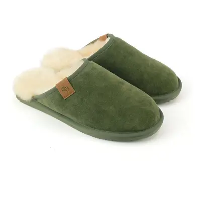 (9 UK, Olive) Eastern Counties Leather Mens Ellis Sheepskin Slippers