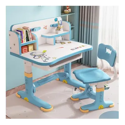 lamphle Children'S Learning Desk and Chair Set Learning Desk Height Adjustable with Drawer Wide 