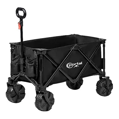 PORTAL Beach Trolley Cart for Sand All Terrain Big Wheels Festival Camping Trolley Folding Beach