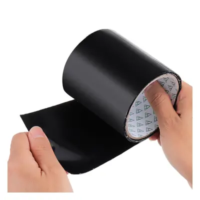 (Black) 150x30cm PVC Black/White Super Fix Strong Waterproof Adhesive Tape Pipe Repair Tape Self