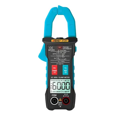 (Blue) True RMS Clamp Meter with App Remote Control Autoranging Diode Hertz Temperature Tester