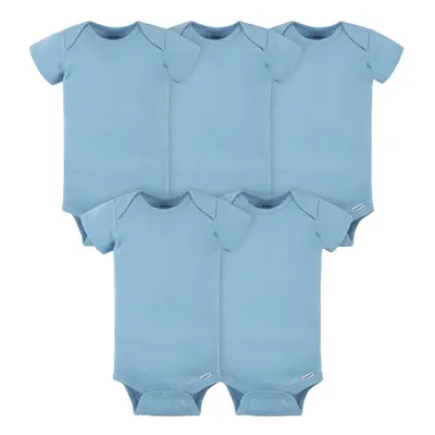 Gerber Baby 5-Pack Solid Onesies Bodysuits Blue Months