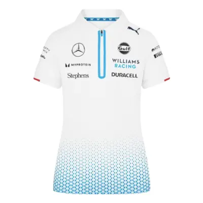 (L) Williams Racing Team Polo Shirt (White) - Womens