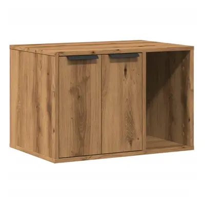 (oak, x x cm) vidaXL Cat Litter Box Enclosure Hidden Cat House Cat Cabinet Engineered Wood