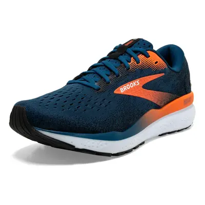 Brooks Mens Ghost Neutral Running Shoe - Blue Opal/Black/Nasturtium - 9.5 Medium