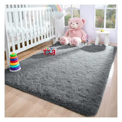 (200X290 CM, Grey) Exrta Large Rugs Shaggy Living Room Rug Carpet