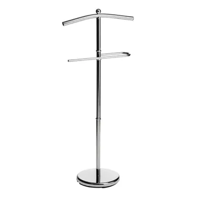 Chrome Floor Standing Clothes Valet - Silver