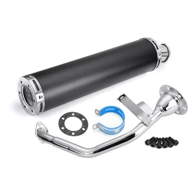 New Motorcycle Performance Exhaust Muffler Pipe Scooter For GY6 150cc 125cc Aluminum Blcak