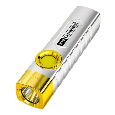 TANJE X10 T8 2000mAh USB Rechargeable LED Flashlight With Bright COB Side Light IPX6 Waterproof 