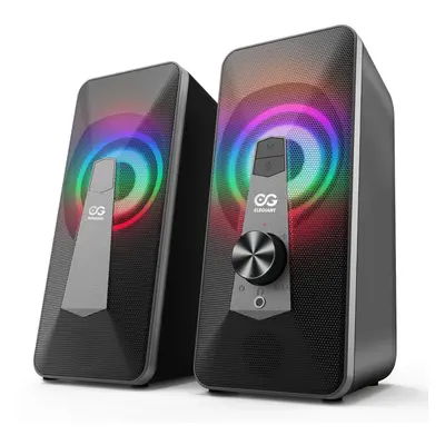 Computer Speaker Dual Mode USB Wired Bluetooth5.0 10W Super Stereo Sound RGB Light Aux Dual Spea