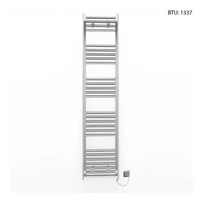 (300 x 1600mm (BTU: 1,337)) Chrome Electric Bathroom Towel Rail Radiator