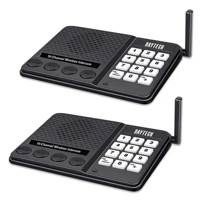 DAYTECH Wireless Intercom System for Home Office Elderly- 1/2 Mile Long Range Channel Room to Ro