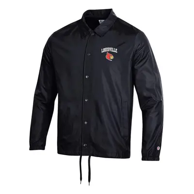 Champion Louisville Cardinals Men's Black Classic Coaches Jacket (Medi