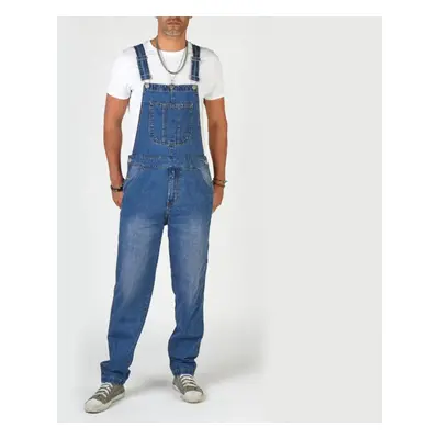 (blue, S) (qunide) Men&apos;s Overalls Overalls Tall Wash Jeans Adjustable Straps Denim Jumpsuit