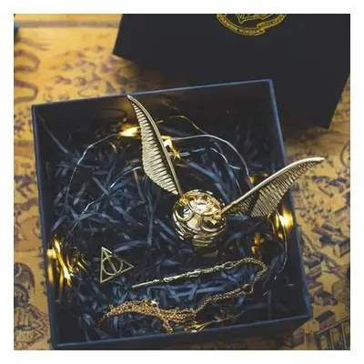 (as the picture, Gold Wings A) Golden Snitch Jewelry Box Organizer Ring Box Proposal Wedding Sou