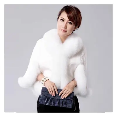 (white, S) Bridal Shawl Faux Fur Wrap Evening Dress Bolero Cape Wedding Shawl Winter Bridal Cloa