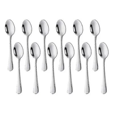 Set Of Stainless Steel Coffee Spoons for Dessert - 11cm - Silver