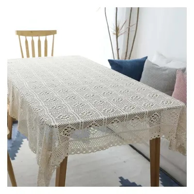 (140cm*250cm) Wedding Rectangle Crochet Tables Cover Handmade Hollow Weaving Tablecloth Home Liv