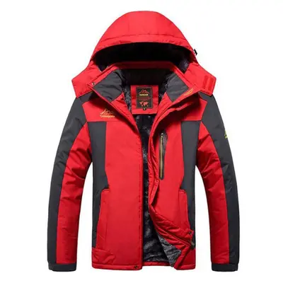 (red, XXL) Cozy Up Men&apos;s Ski Jacket Waterproof Insulated Snow Jacket Warm Windproof Winter 