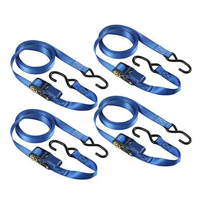 4367EURDAT Certified Ratchet Strap with Hook, Blue, 5m x 35mm Straps, Pack of