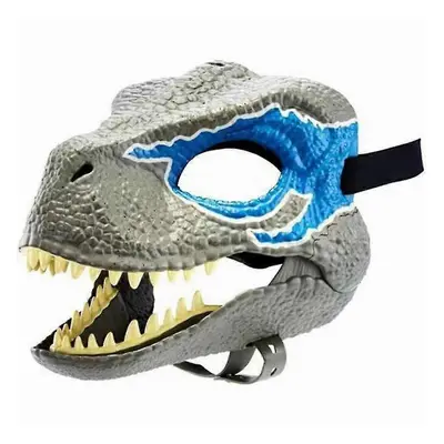 (Blue) Dino Mask Moving Jaw, Dinosaur Mask For Kids Adult,dinosaur Head Face Mask For Halloween 