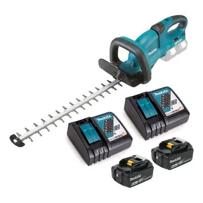 Makita DUH551 Twin LXT 18v / 36v Li Ion Hedge Trimmer x 6.0ah x Chargers