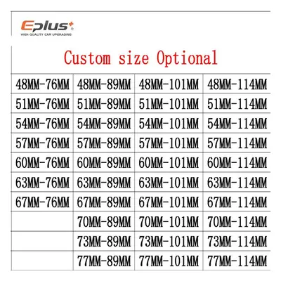 (51mm-89mm) Eplus Car Glossy Carbon Fiber Muffler Tip Exhaust System Pipe Mufflers Nozzle Univer